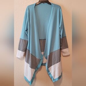 Bright teal blue cardigan, one size fits most, nwot